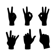 Peace hand gesture silhouette peace sign victory sign
