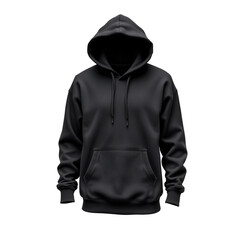Black Hoodie Isolated on a Transparent Background Perfect for Apparel Design and Fashion Promotion