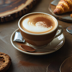 Fototapeta premium Cappuccino: Art in a Cup