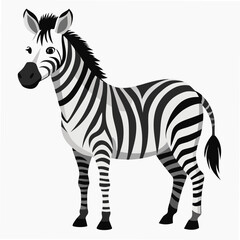 Stylized Zebra With Black And White Stripes animal wildlife