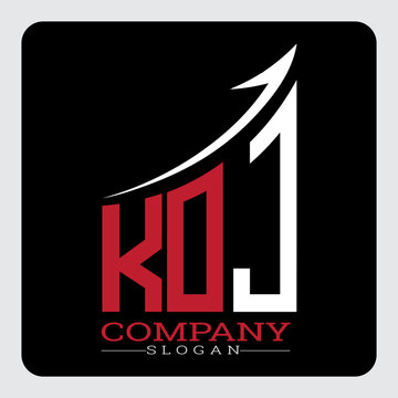KDJ logo design, KDJ Company Logo Design Growth vector, KDJ Upward Arrow Business Success Logo vector, KDJ Corporate Branding Logo, KDJ simple and modern logo, KDJ business finance logo design, etc.