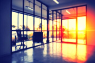 Blurred Style Office Meeting Scene with Business People Discussing, Focus on Sharp Dressed Executive Presenting to Colleagues