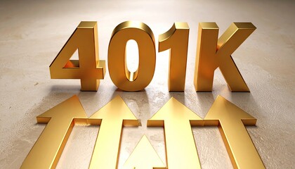 Gold 401k numbers with arrows