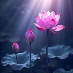 Beautiful water lily zen meditation floral high resolution picture