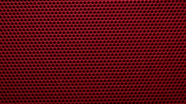 Closeup of a  red metal grid. texture or background
