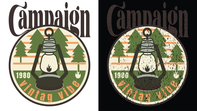 Campiagn Retro T shirt design | Vector Art & Illustration | JUBAYED HOSSAN |