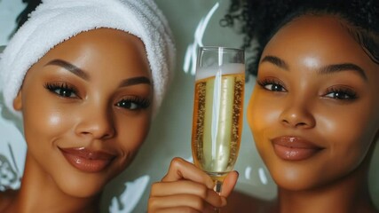 Couple Celebrating with Champagne