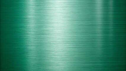 Brushed green metal surface with horizontal lines and reflections