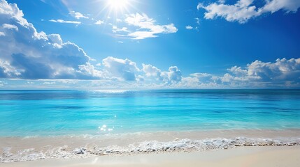 Fototapeta premium Seaside background images are a gateway to coastal tranquility, blending rolling waves, warm sands, and endless skies. They capture sunrise glows, sunset hues, and moonlit shores, merging nature’s ele