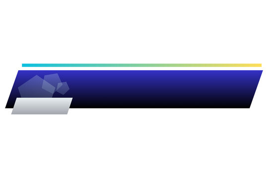 empty dark blue graphic banner for media with subtle translucent geometric shapes on the left  Features a light gray  Ready for headlines transparent background