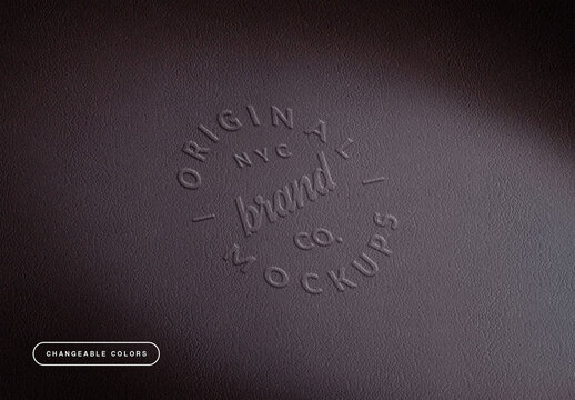 Leather Embossed Logo Mockup