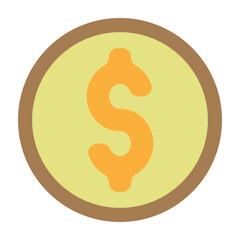 Dollar Sign Vector Flat Icon Design