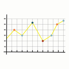 Financial or Growth Analysis Chart Icon