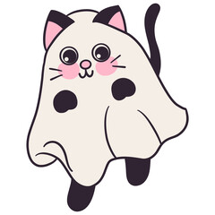 Ghost Cat in Sheet