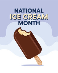 National Ice Cream Month with Ice Cream Bar Design