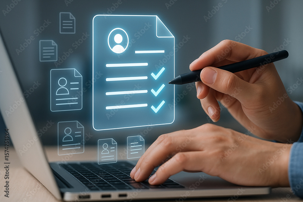 Poster digital document management system for business automation and workflow optimization tools online se