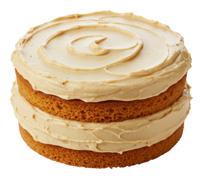 優しいキャラメルケーキ二段重ね