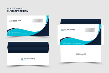 Creative modern corporate envelope design template, Clean DL size business stationery