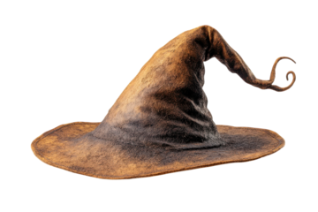 Magical Wizardry Hat Mystical Halloween Costume Old Pointy Cap on Black Spellbinding Sorcery
