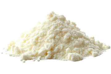 Creamy Delight A Pile of Milk Powder Sweet Ingredient Cooking Baking White Powder Isolated Pure Food
