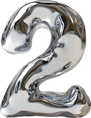 Reflective Chrome Number 2 in Liquid Style
