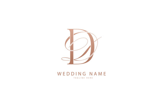 DD Initial monogram wedding logo