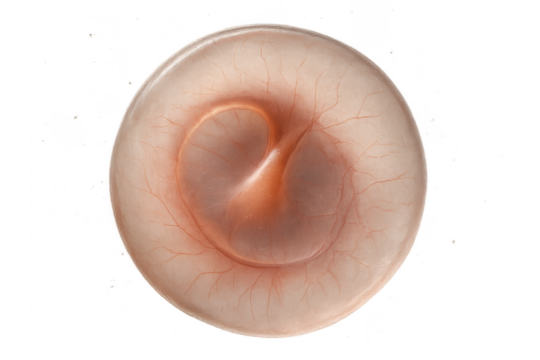 Anatomy of the human tympanic membrane isolated on a transparent background