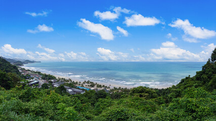 Beautiful landscape, natural view and high angle sea view of Koh Chang, Thailand