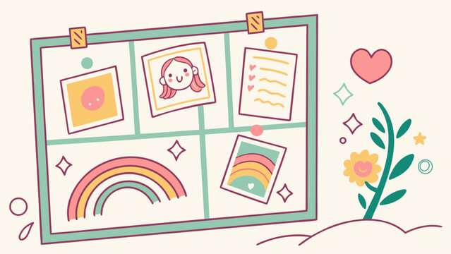 Illustration of a desk calendar with handwritten notes, a pen, and a small container on a surface