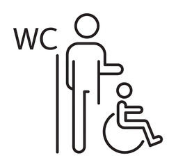 Fototapeta premium 親切な案内 多機能トイレ案内図