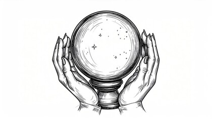 Crystal ball held by hands (2)