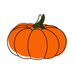 Cartoon Pumpkin. Autumn pumpkin element.