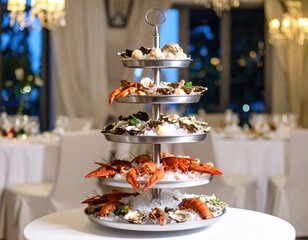 Multi Tier Seafood Display