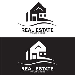 Minimalist Real Estate Logo Design – Modern House Symbol Vector Icon