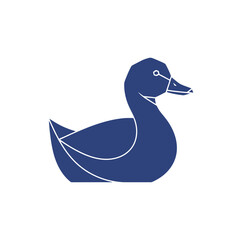 Geometric Duck Silhouette: Modern Vector Illustration