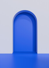 파란 아치 문 미니멀 인테리어 디자인 / Blue Arch Door Minimal Interior Design