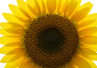 Naklejka premium CloseUp of a Sunflowers Face