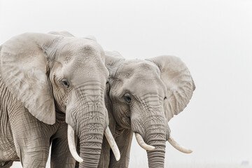 Obraz premium Majestic African Elephants in Natural Habitat