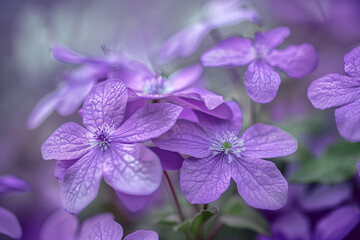 Obraz premium Close-up of Vibrant Purple Flowers