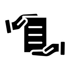 Project Handover Vector Glyph Icon Design