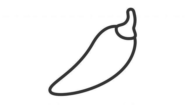 animated chili icon. Perfect for food, allergy, allergen, health, egg, fish, peanut, nutrition, drink, gluten, seafood, allergic, reaction, disease, allergens, ingredient, medicine and immune