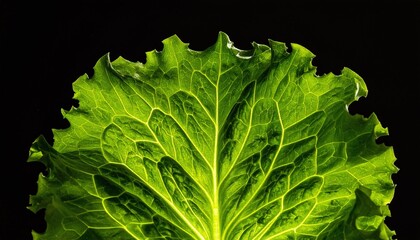Fresh romaine lettuce leaf