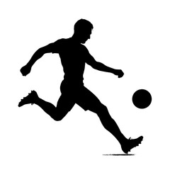 silhouette of a soccer player