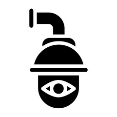 CCTV Eye Vector Filled Icon Design