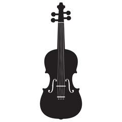Fototapeta premium Elegant Violin Silhouette for Musical Art Projects