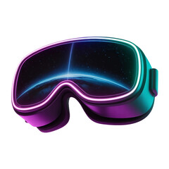 Experience virtual reality with these futuristic vr glasses, isolated on transparent background