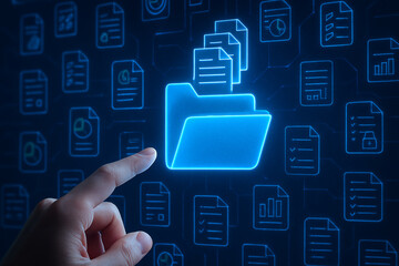 Data management solution for business document storage and electronic file organization system online access