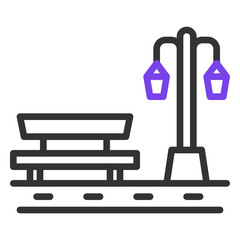 Obraz premium path bench