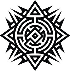 Tribal Warrior Mask Vector Design