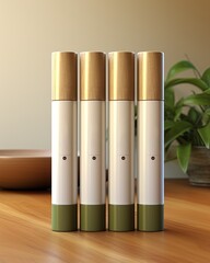 Minimalist Lip Balm Tube Mockup, Clean 3D Render, Cosmetic Packaging